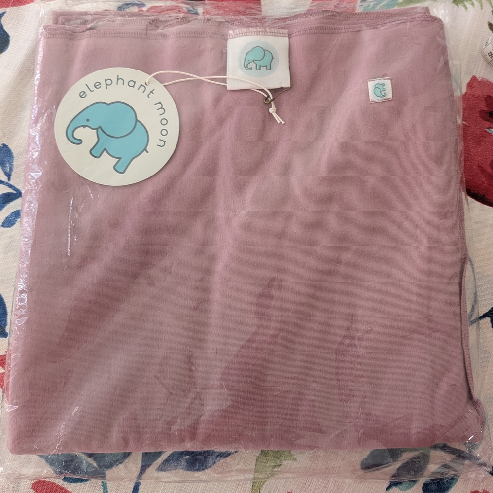 Elephant Moon Baby Purple Blanket 2 Pieces, 95% Organic Cotton